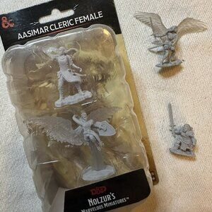 🛡️ D&D Miniatures Lot: Aasimar Clerics & Dwarf Barbarian 🛡️